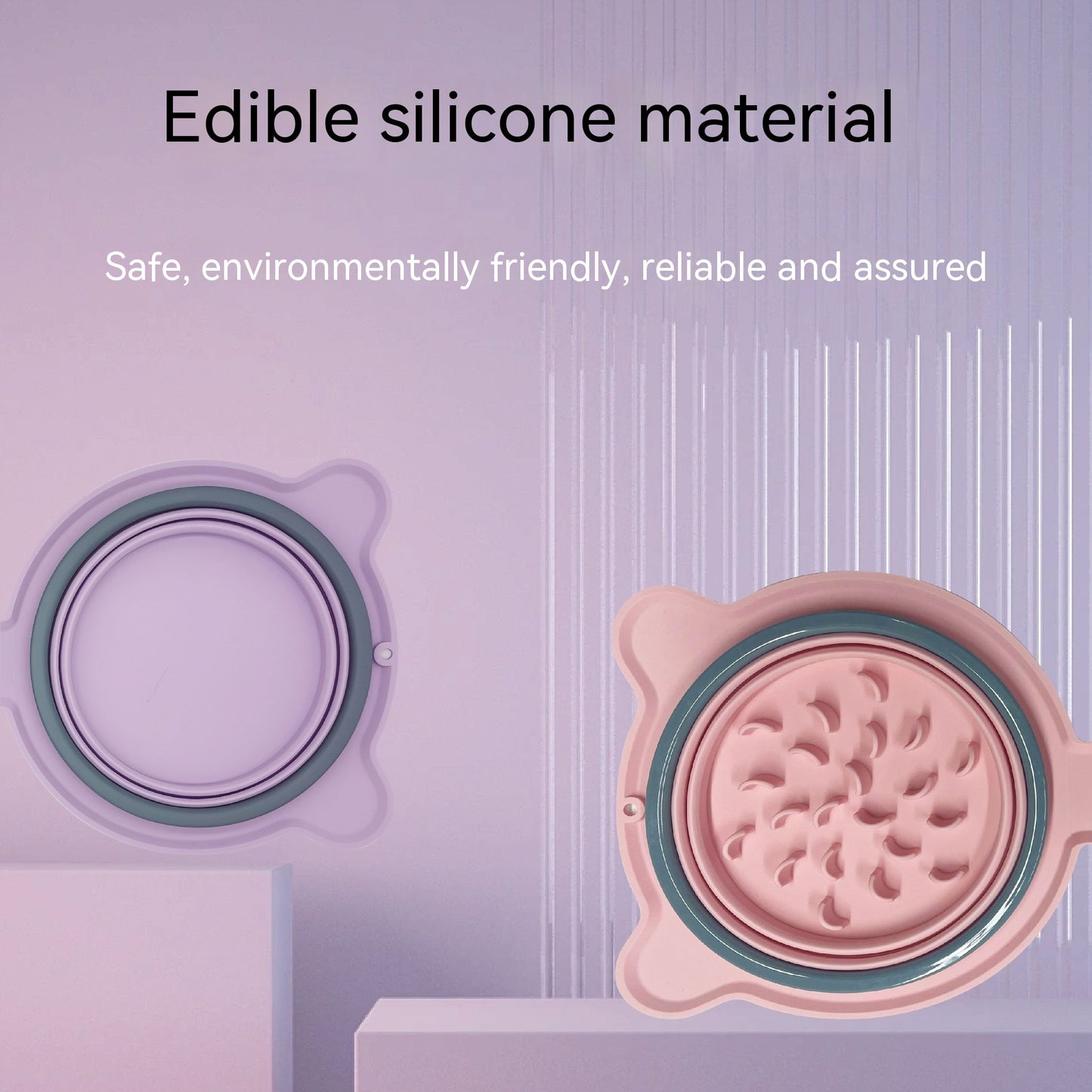 Foldable Silicone Double Bowl