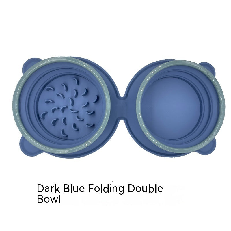 Foldable Silicone Double Bowl