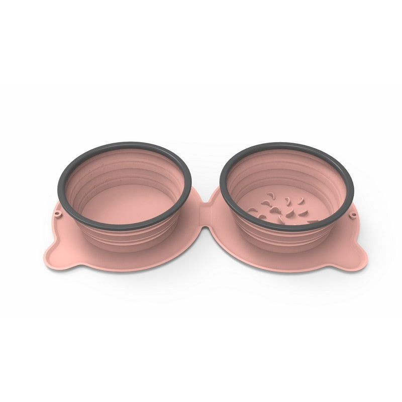 Foldable Silicone Double Bowl
