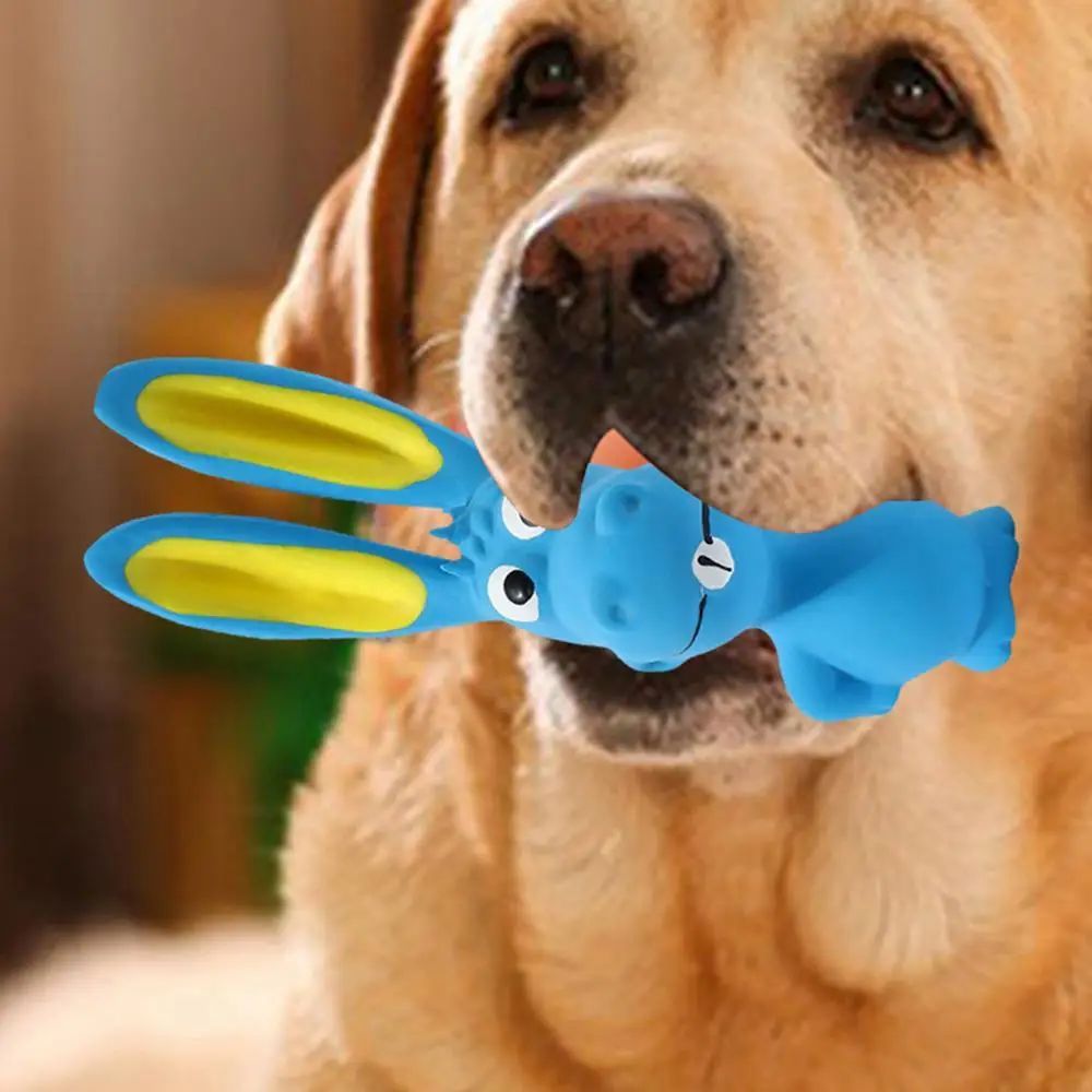 Latex Hippo Squeaky Chew Toy