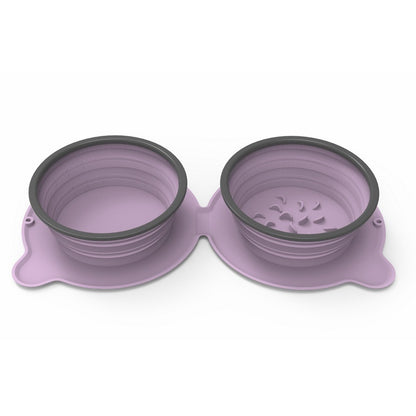 Foldable Silicone Double Bowl
