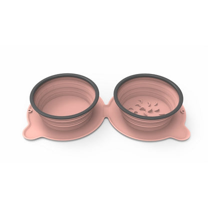 Foldable Silicone Double Bowl