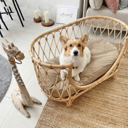Handmade Rattan Bed