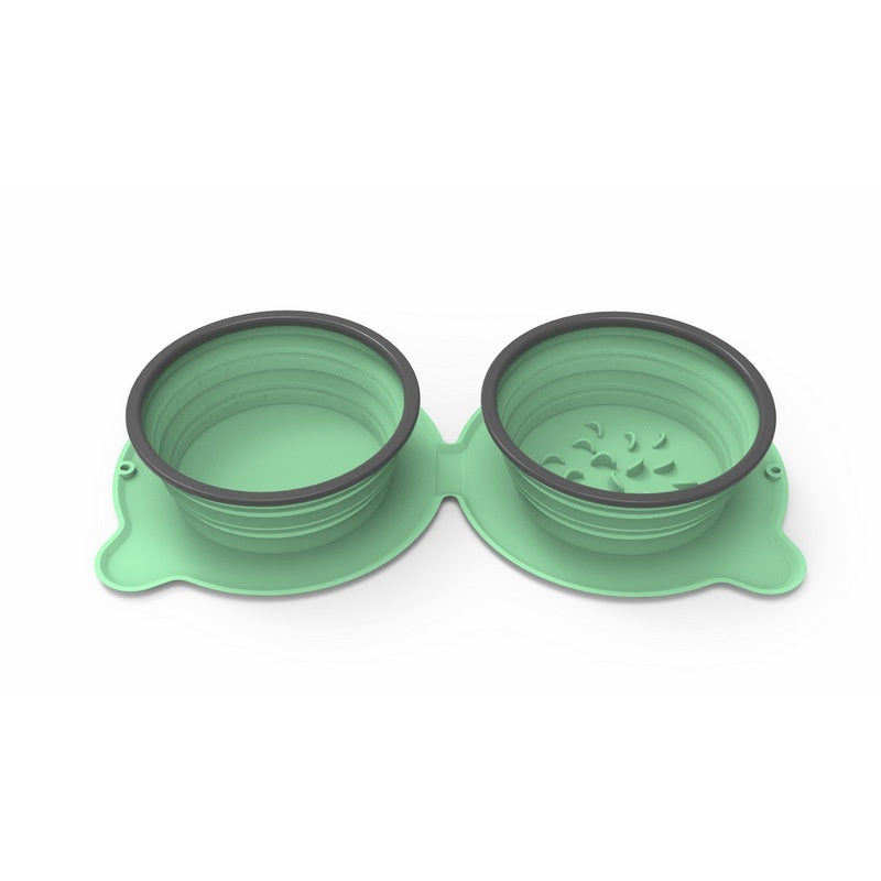 Foldable Silicone Double Bowl