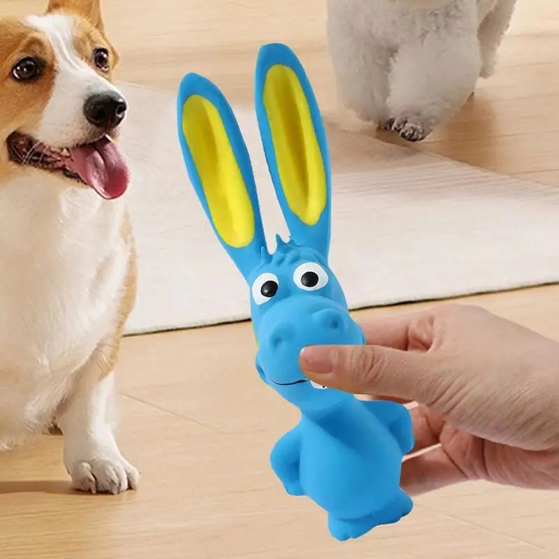 Latex Hippo Squeaky Chew Toy